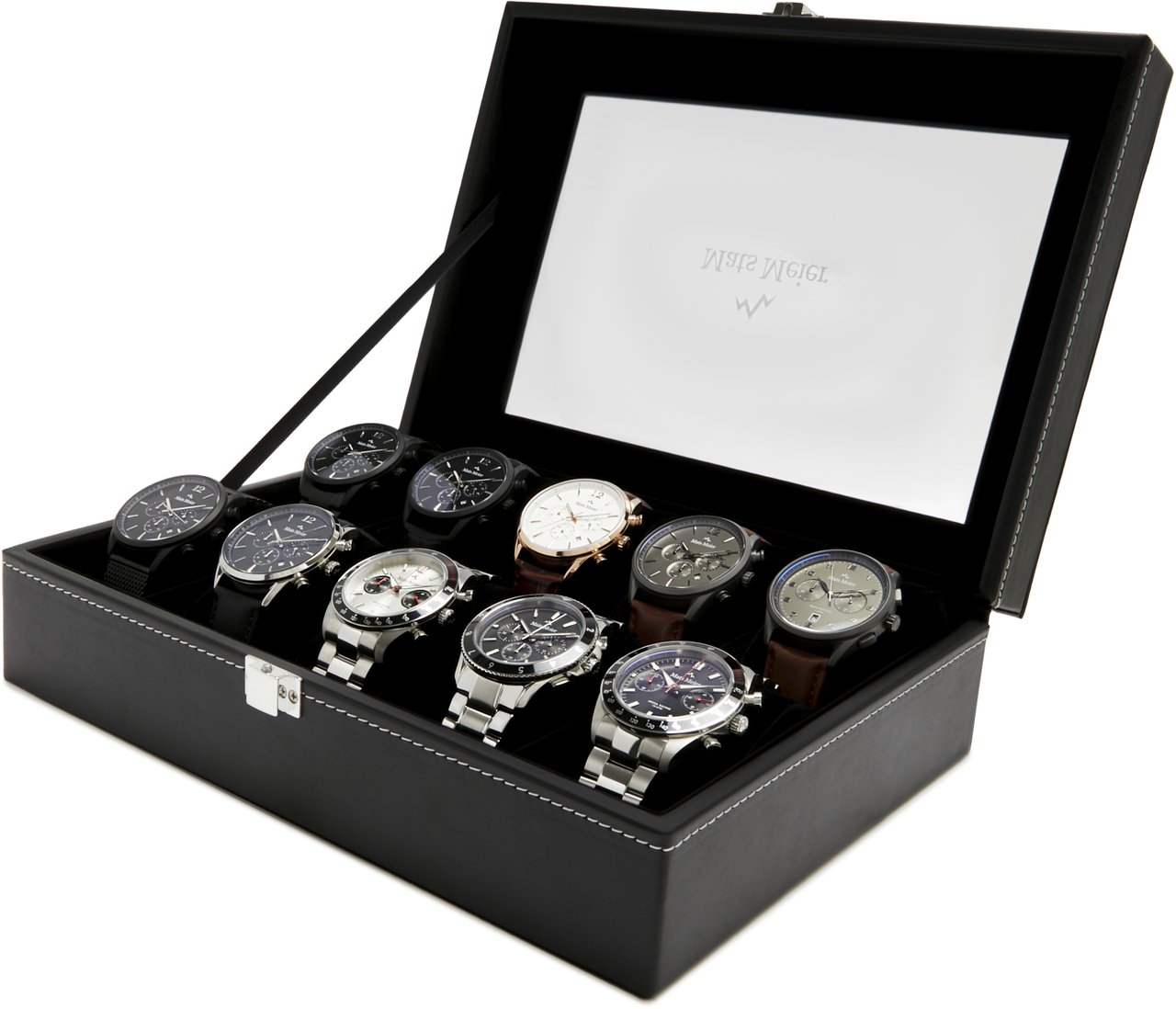 Mats Meier Mont Fort Kunstleer Horlogebox Zwart