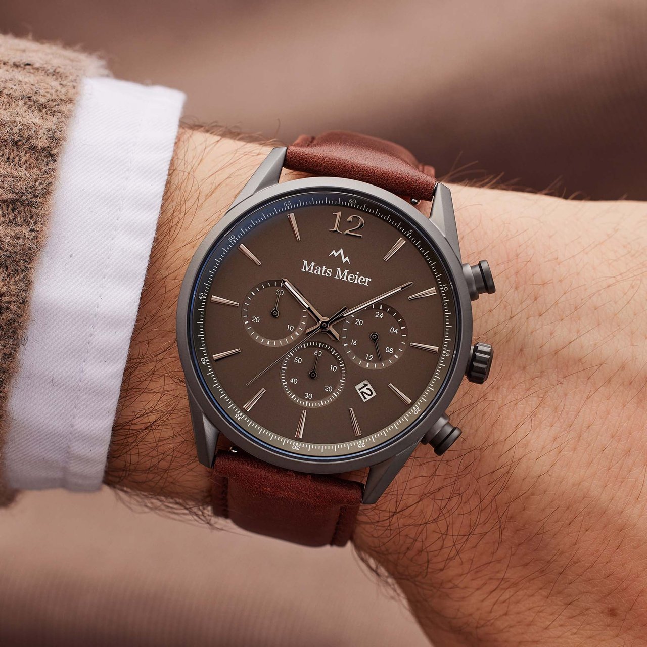 Mats Meier Grand Cornier - Horloge - Bruin Grijs