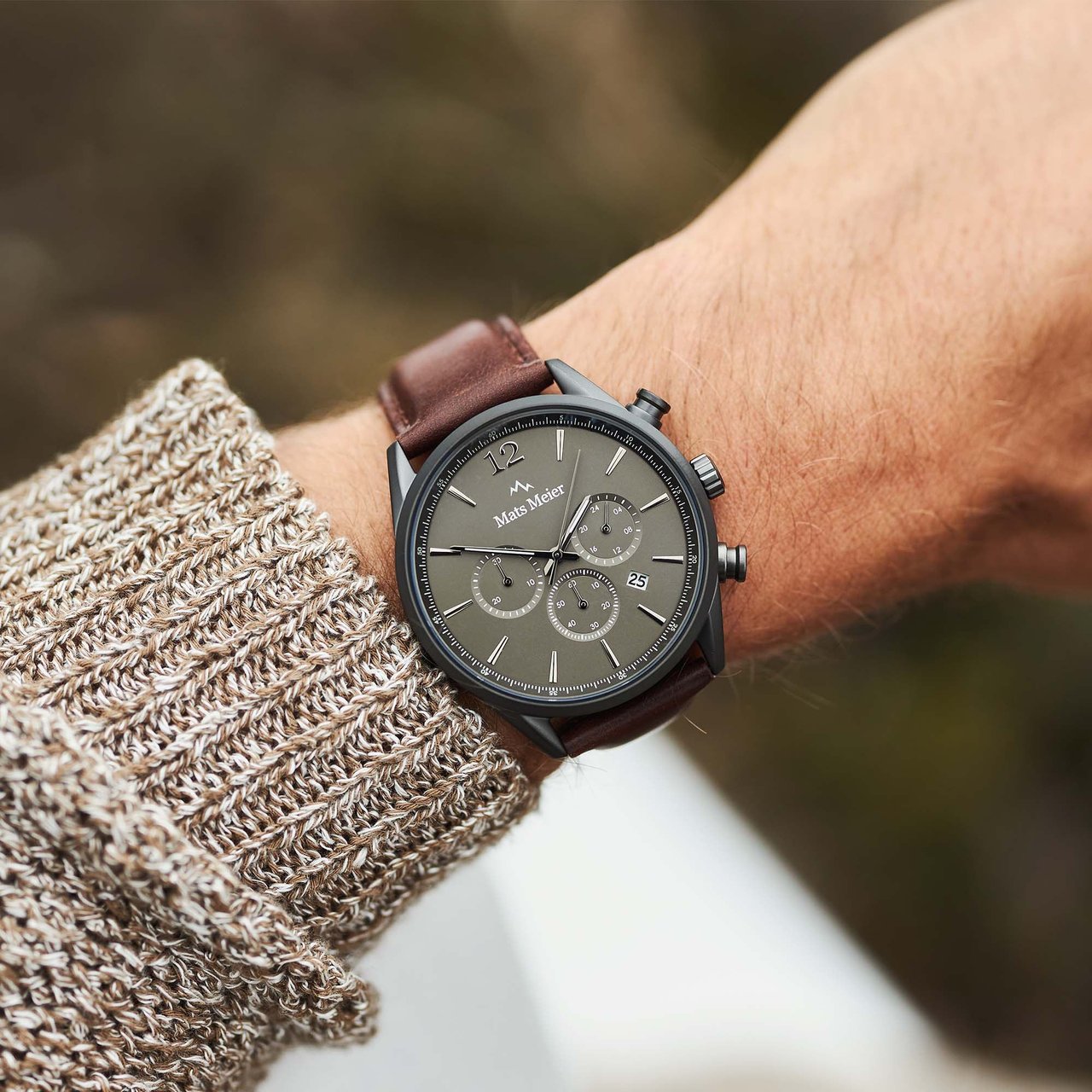 Mats Meier Grand Cornier - Horloge - Bruin Grijs