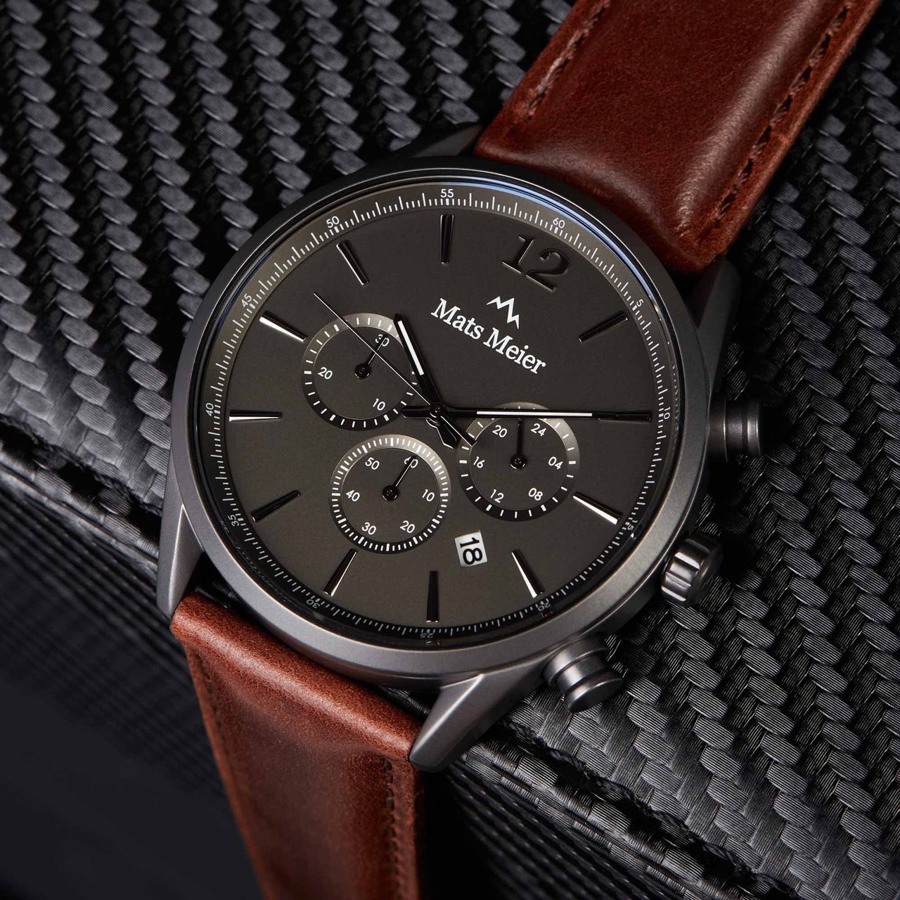 Mats Meier Grand Cornier - Horloge - Bruin Grijs