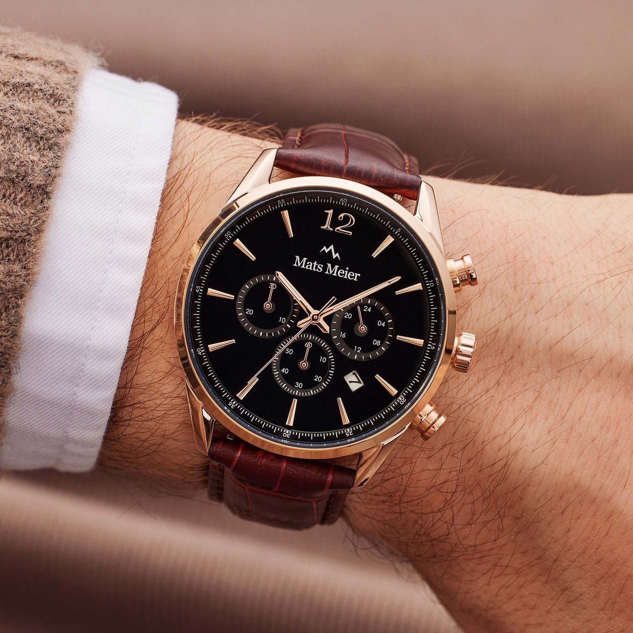 Mats Meier Grand Cornier - Horloge - Roségoud Zwart
