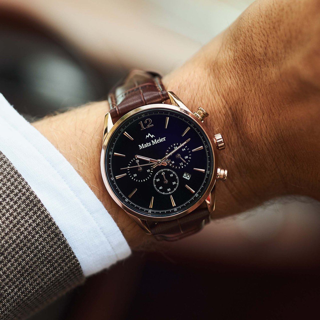 Mats Meier Grand Cornier - Horloge - Roségoud Zwart