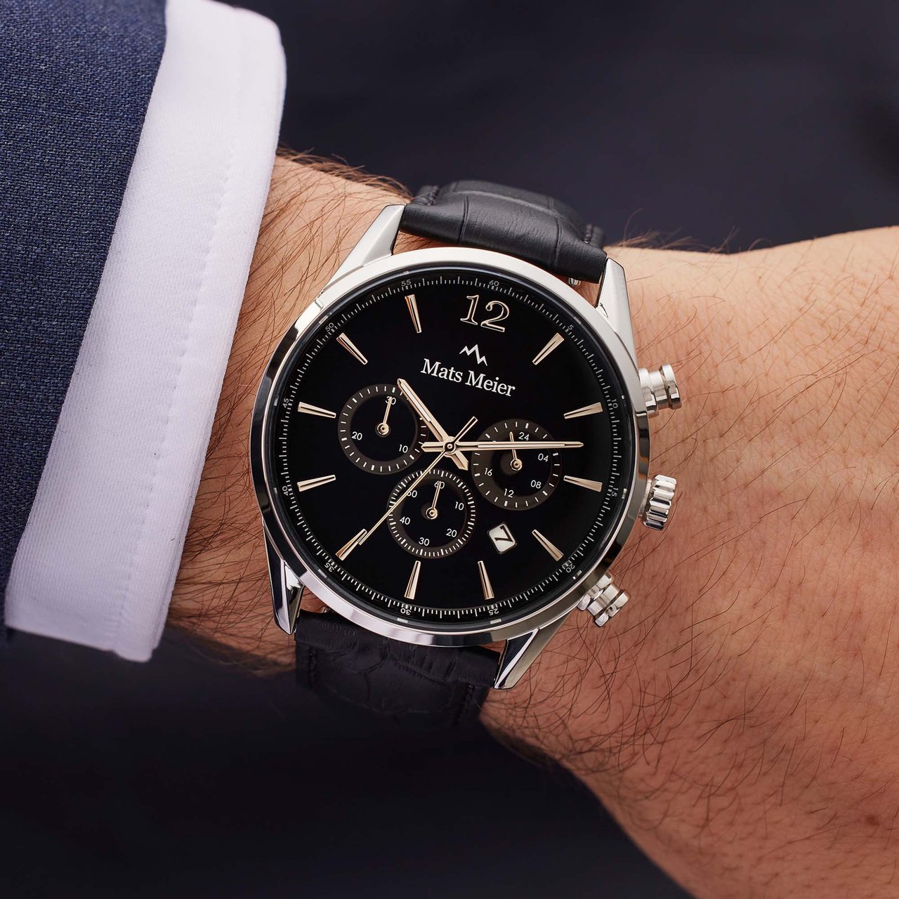 Mats Meier Grand Cornier - Horloge - Grafiet Zilver