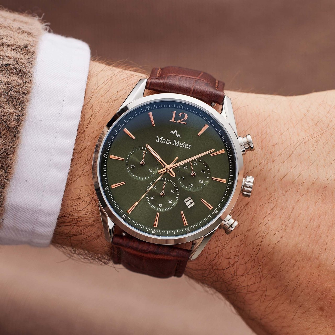 Mats Meier Grand Cornier - Horloge - Donkergroen Divers