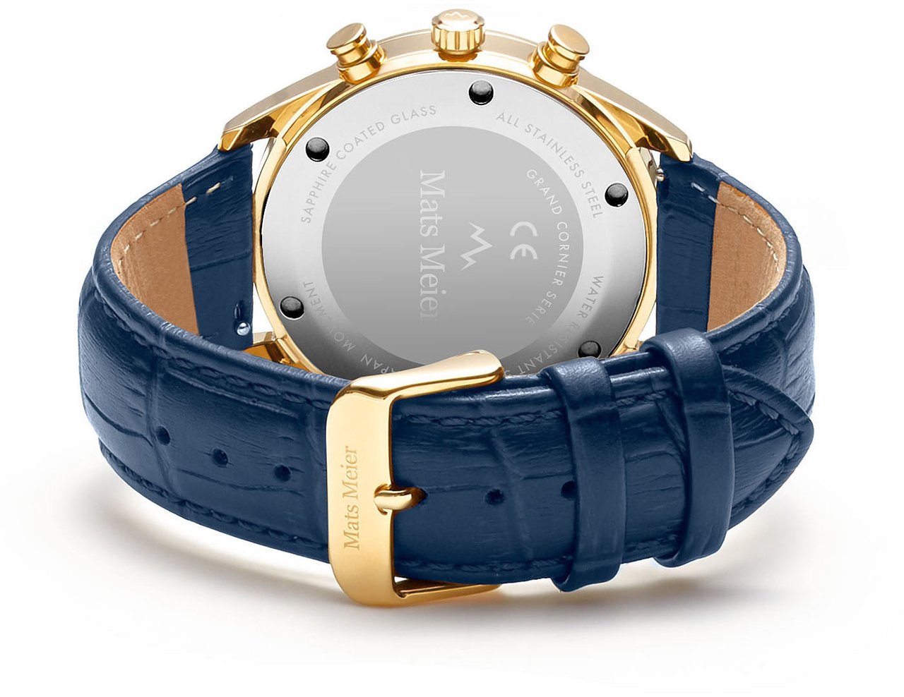 Mats Meier Grand Cornier - Horloge - Marineblauw Goud