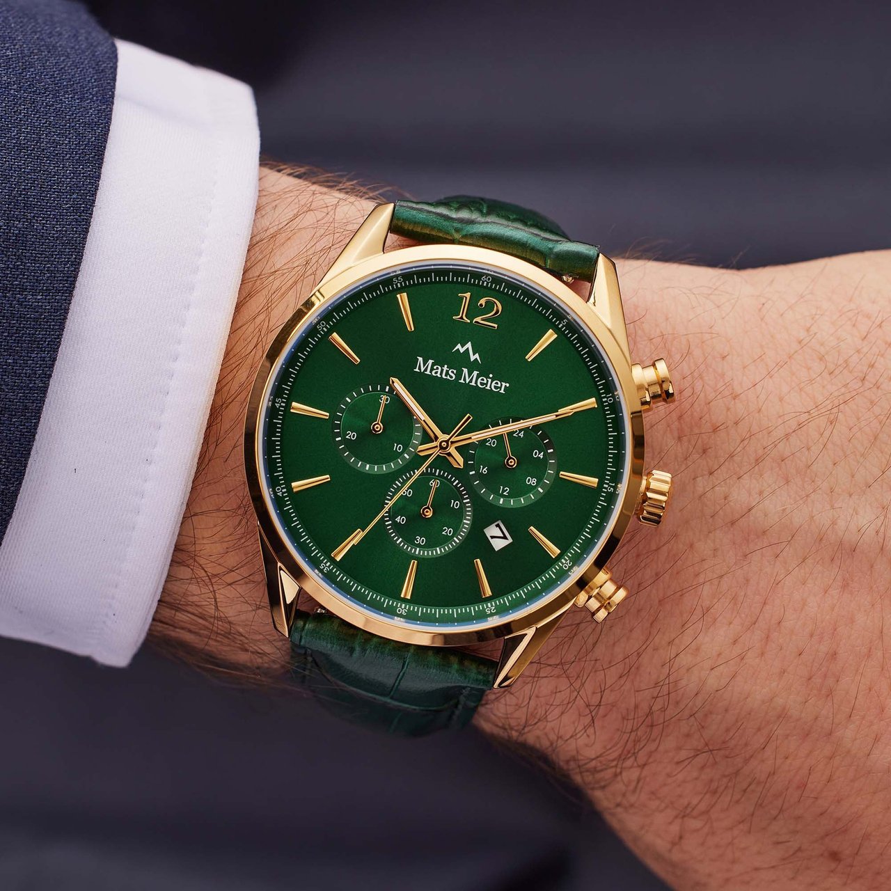 Mats Meier Grand Cornier - Horloge - Groen Goud