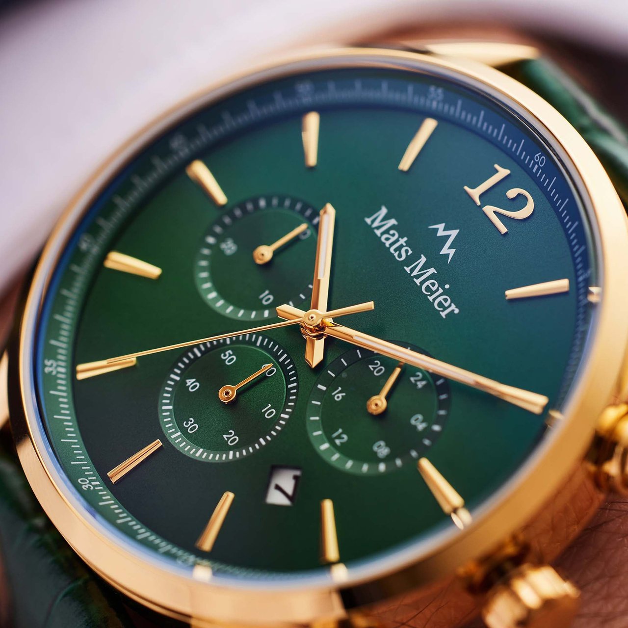 Mats Meier Grand Cornier - Horloge - Groen Goud