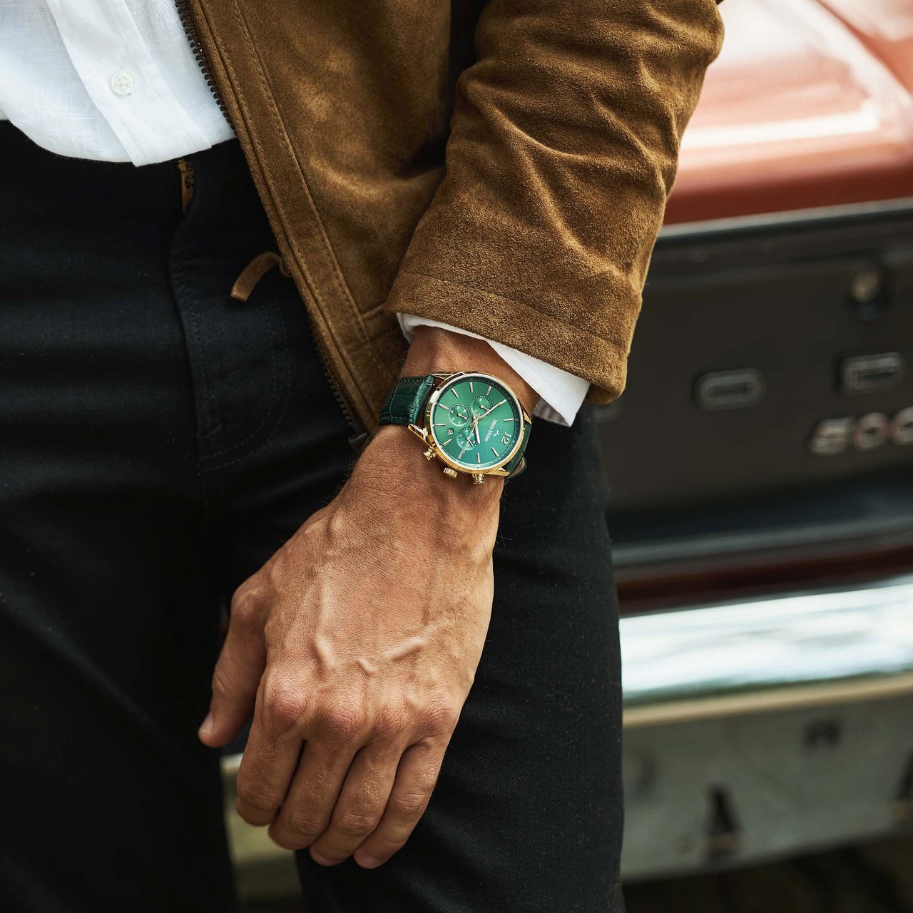 Mats Meier Grand Cornier - Horloge - Groen Goud