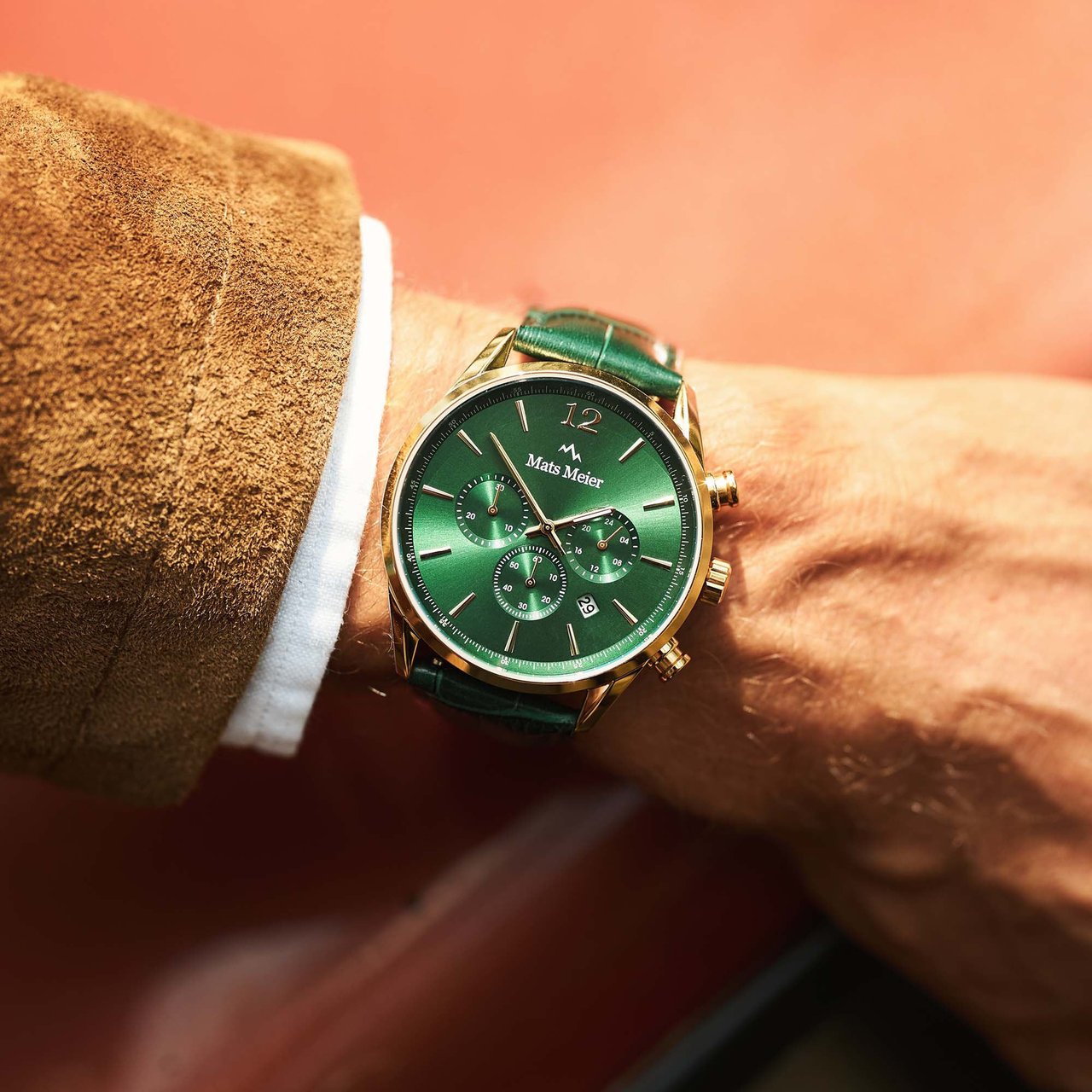 Mats Meier Grand Cornier - Horloge - Groen Goud