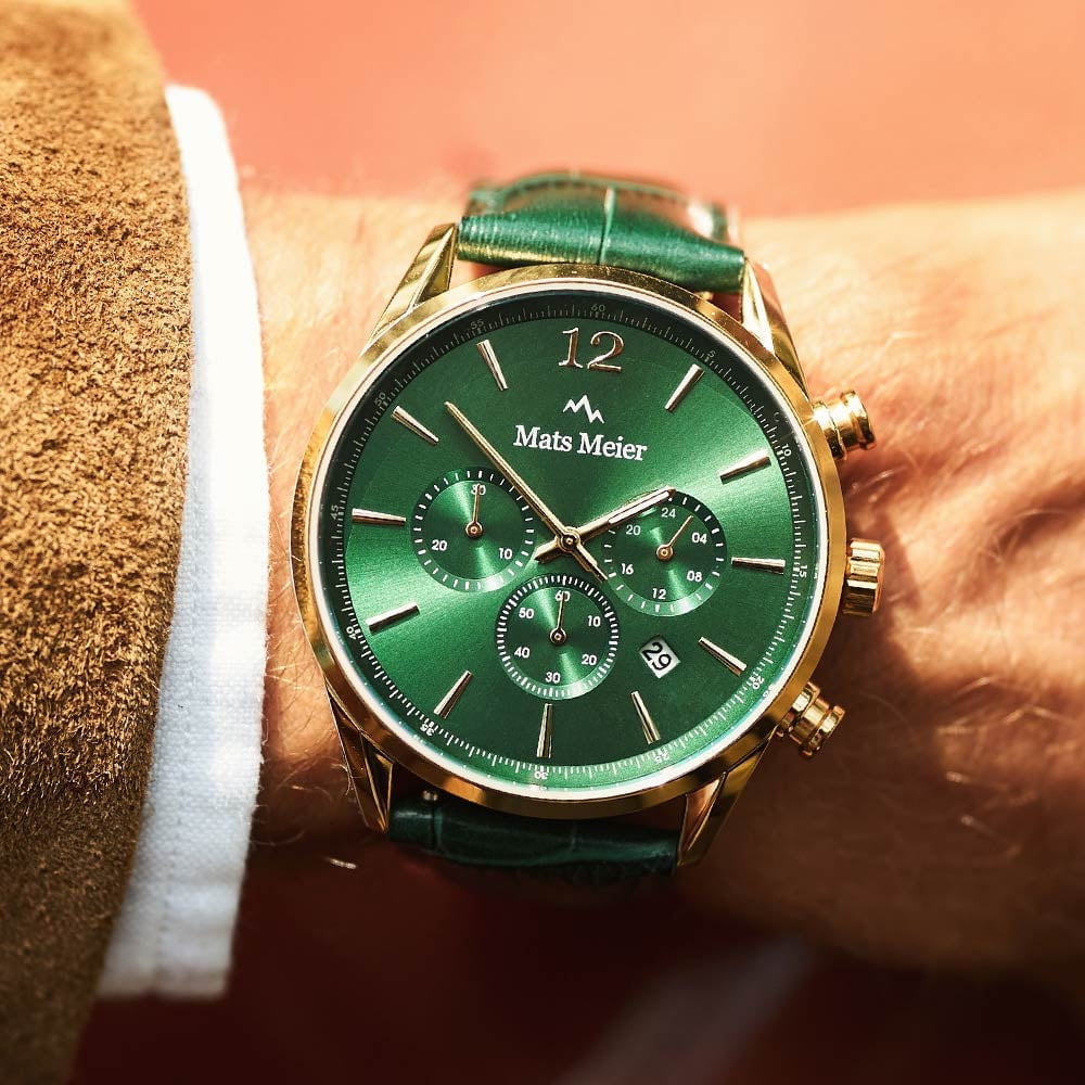 Mats Meier Grand Cornier - Horloge - Groen Goud