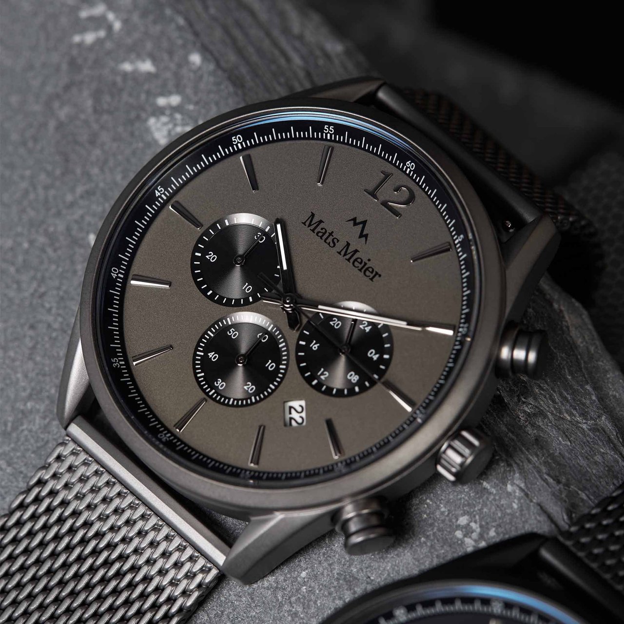 Mats Meier Grand Cornier - Horloge - Grijs Grijs