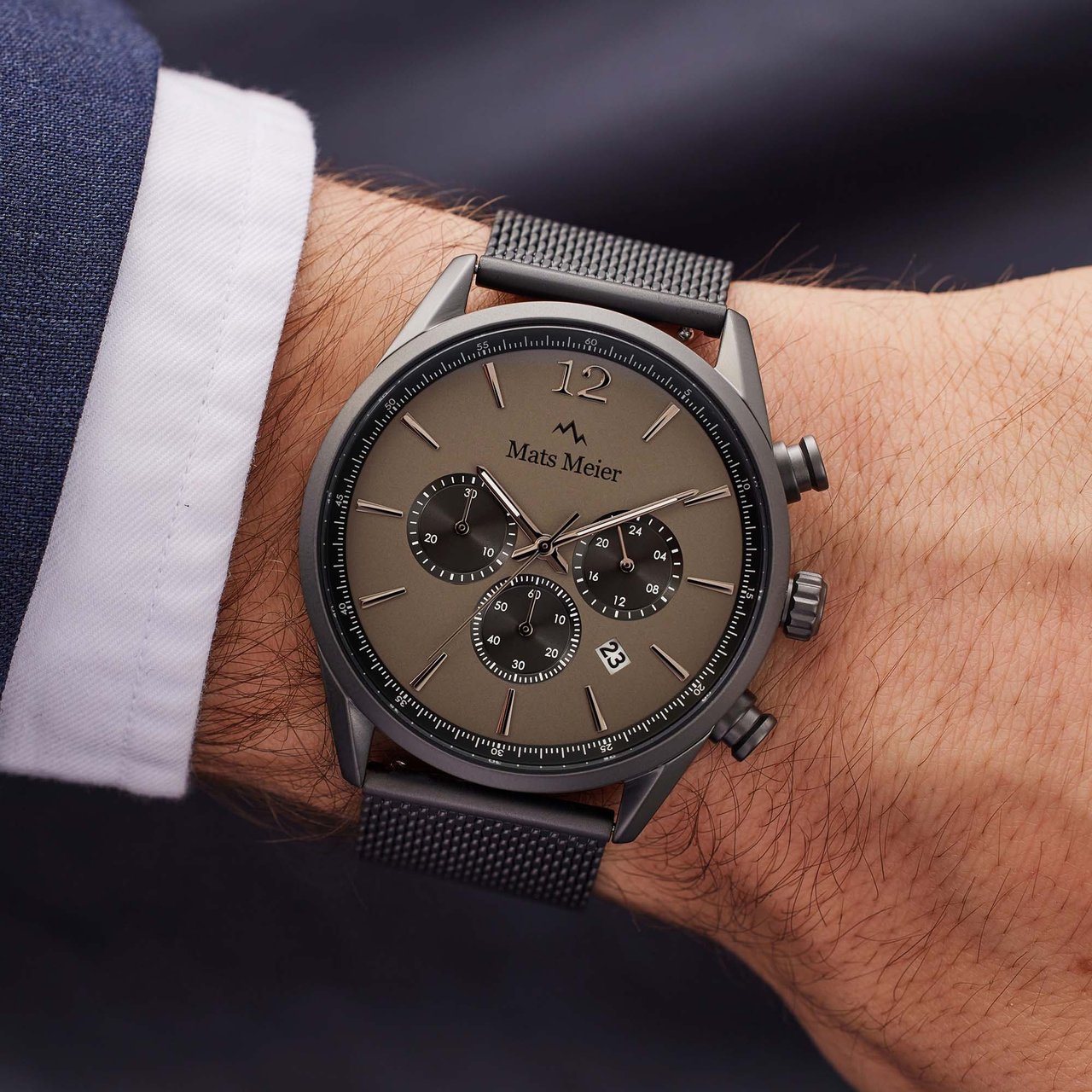 Mats Meier Grand Cornier - Horloge - Grijs Grijs