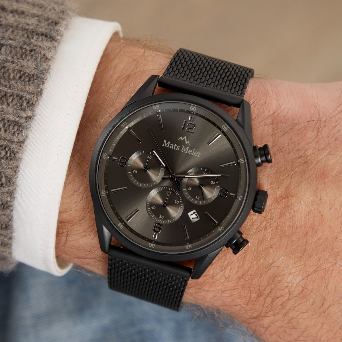 Mats Meier - Horloge - Grafiet Zwart