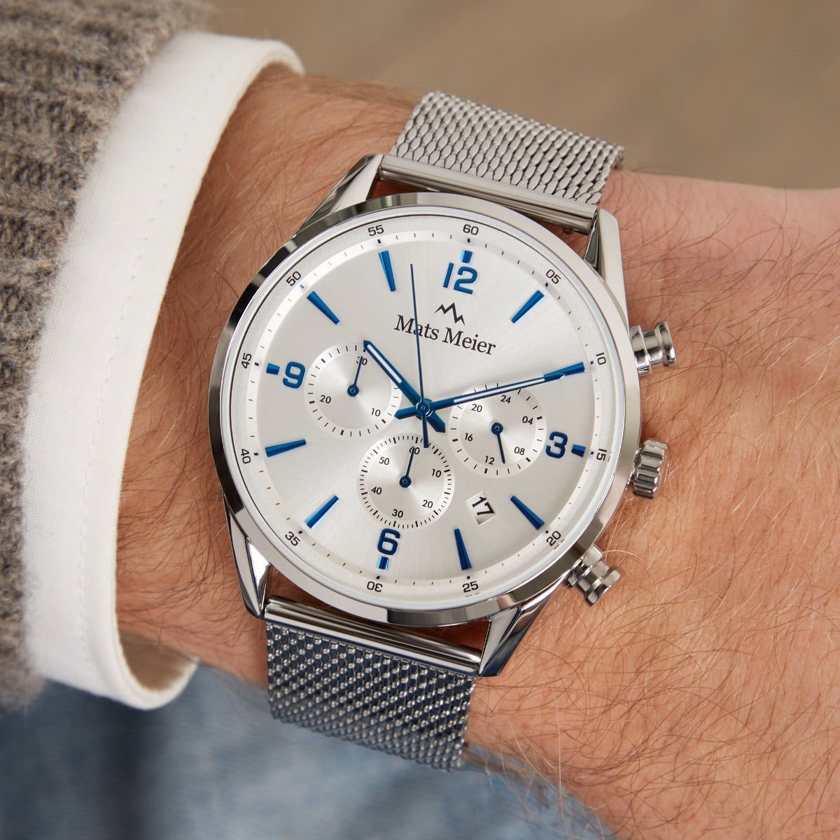 Mats Meier - Horloge - Wit Zilver