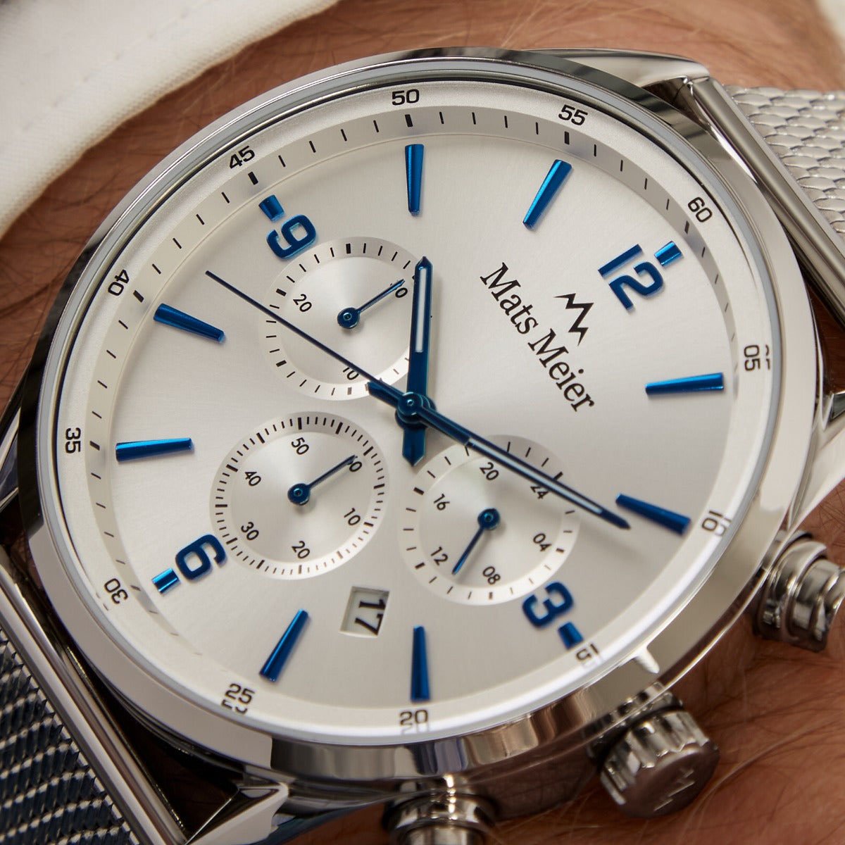 Mats Meier - Horloge - Wit Zilver