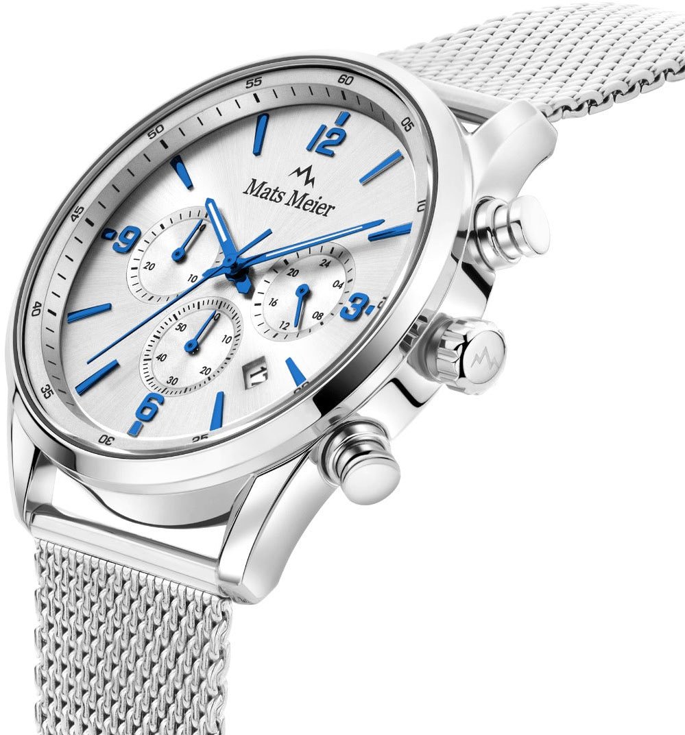 Mats Meier - Horloge - Wit Zilver