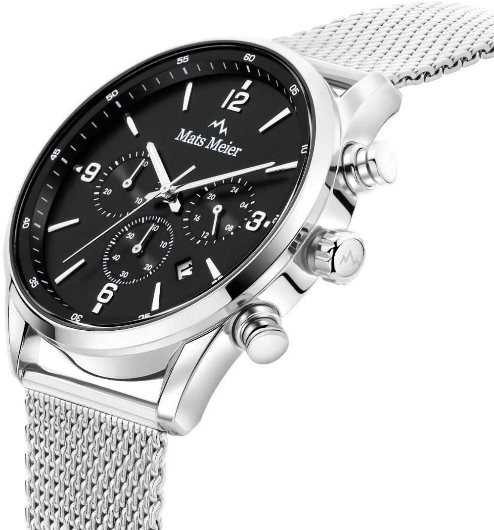Mats Meier - Horloge - Zwart Zilver