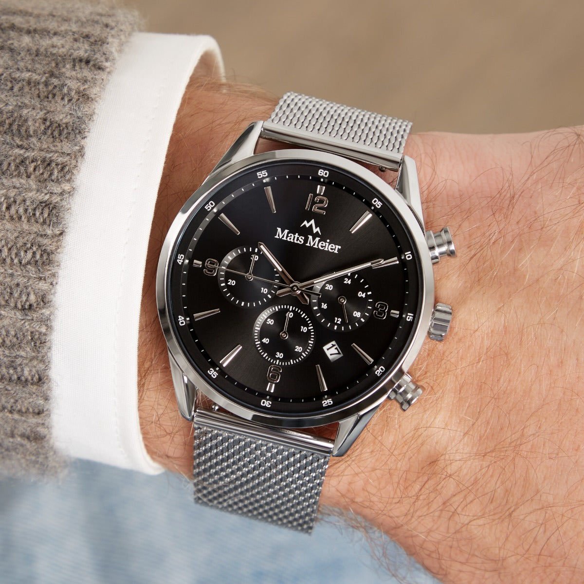 Mats Meier - Horloge - Zwart Zilver