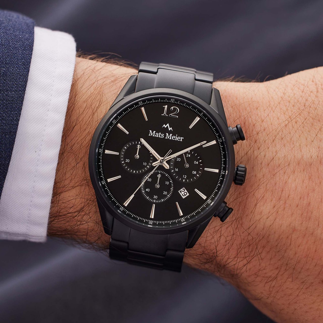 Mats Meier Grand Cornier - Horloge - Zwart Zwart