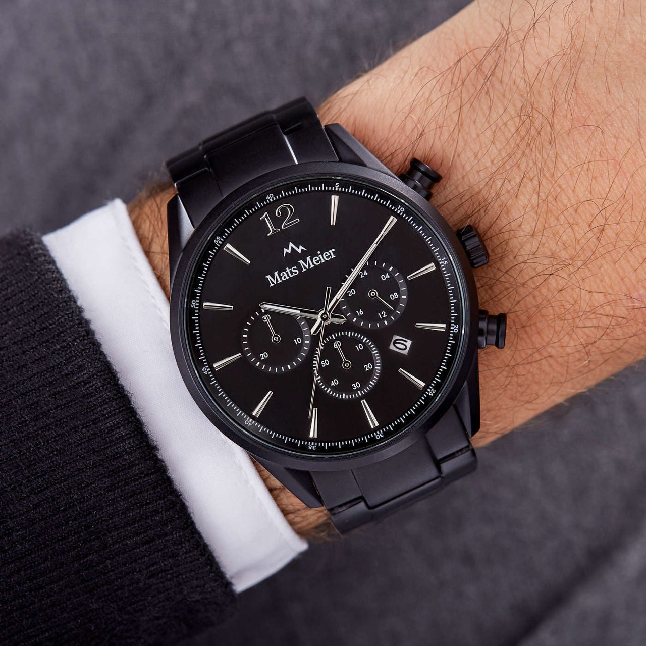 Mats Meier Grand Cornier - Horloge - Zwart Zwart