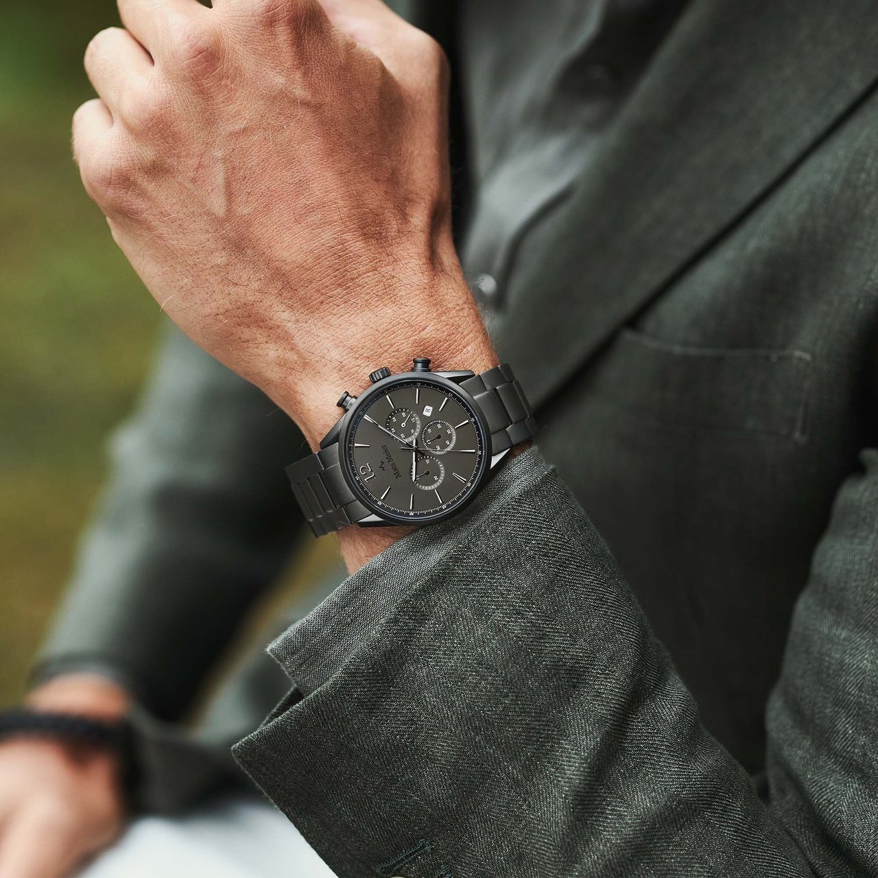 Mats Meier Grand Cornier - Horloge - Grafiet Grijs