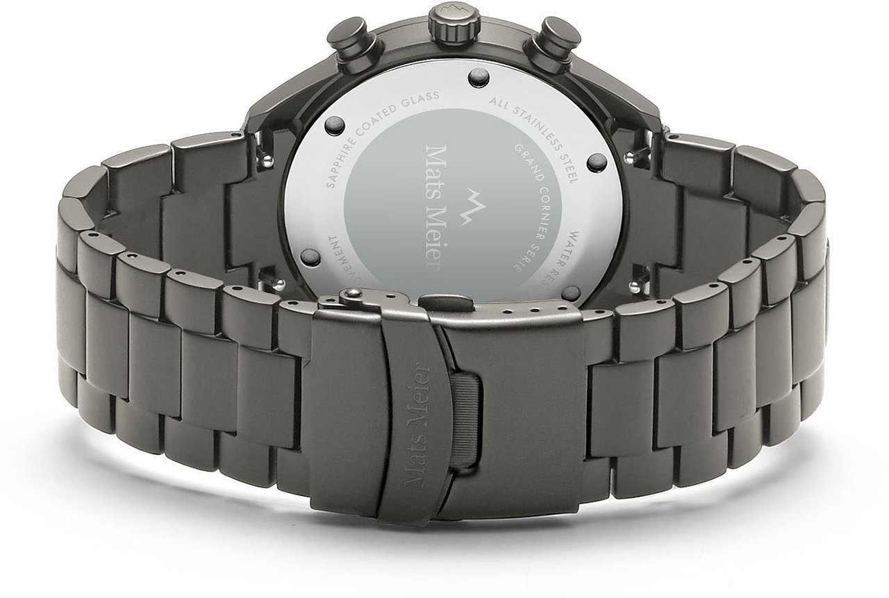 Mats Meier Grand Cornier - Horloge - Grafiet Grijs