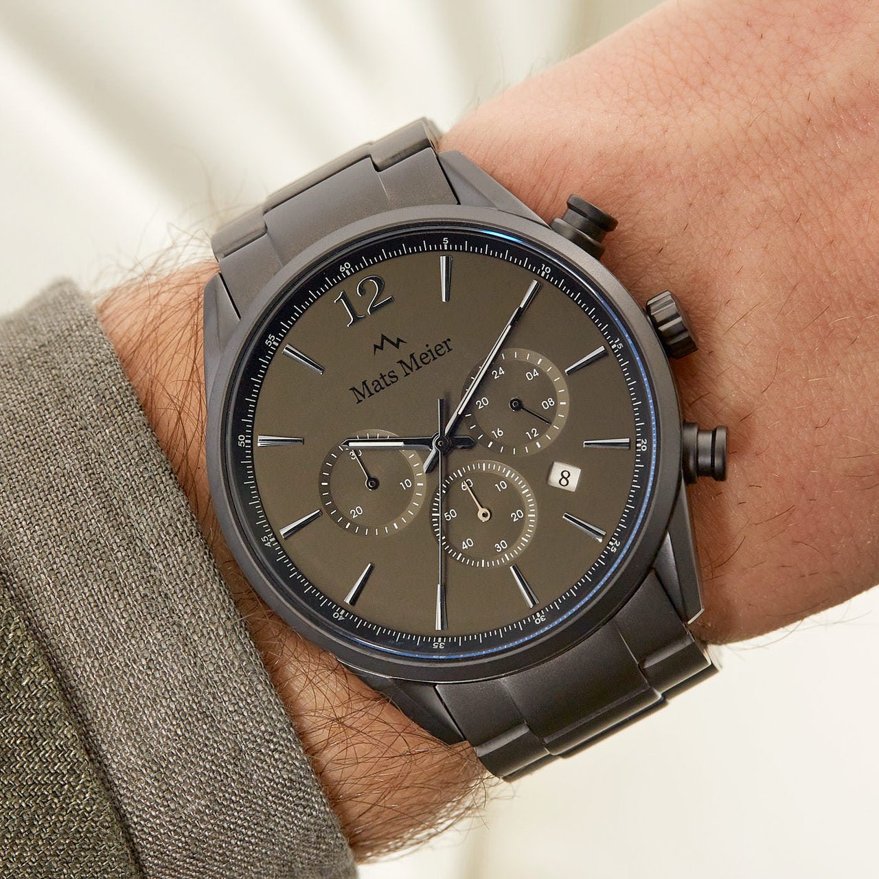 Mats Meier Grand Cornier - Horloge - Grafiet Grijs
