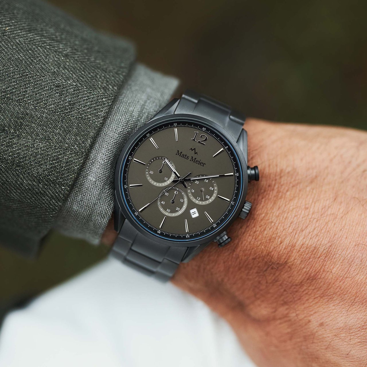 Mats Meier Grand Cornier - Horloge - Grafiet Grijs