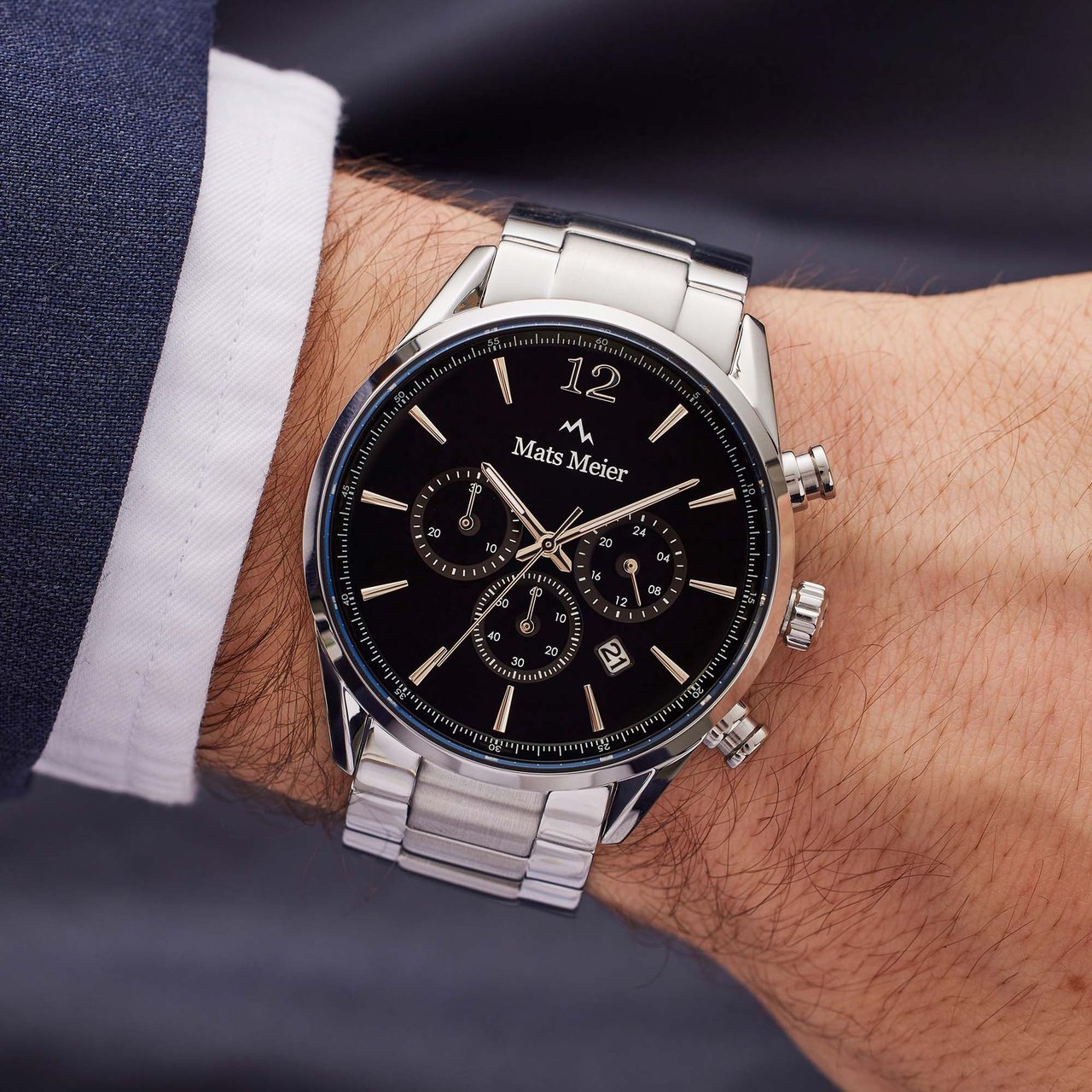 Mats Meier Grand Cornier - Horloge - Zilver Zilver