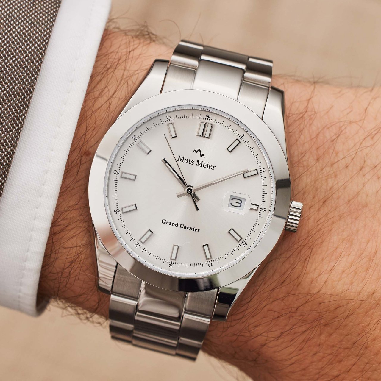 Mats Meier Grand Cornier - Horloge - Zilver Zilver