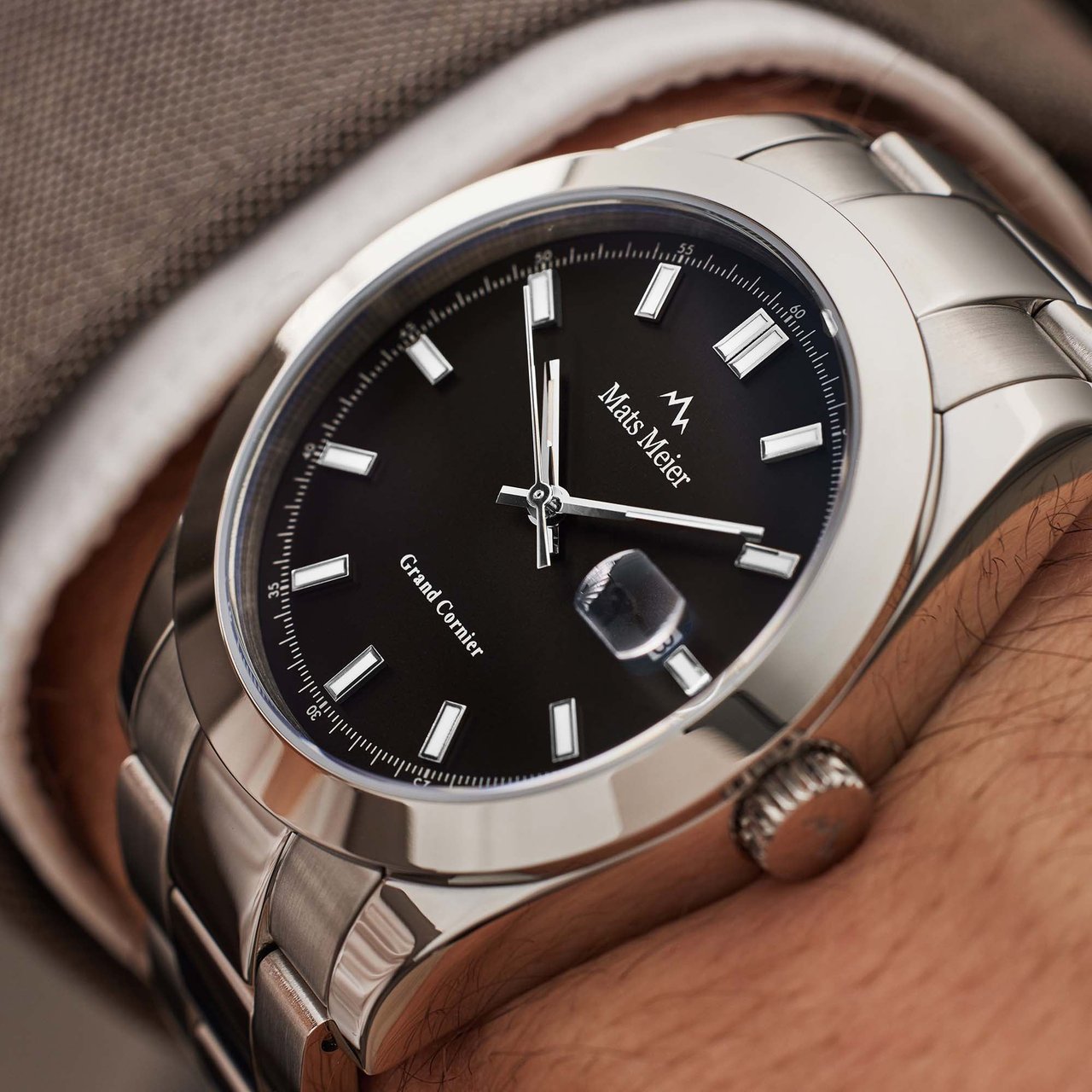 Mats Meier Grand Cornier - Horloge - Zwart Zilver