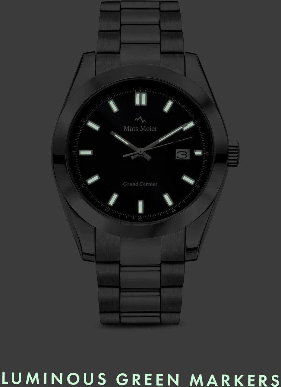 Mats Meier Grand Cornier - Horloge - Zwart Zilver
