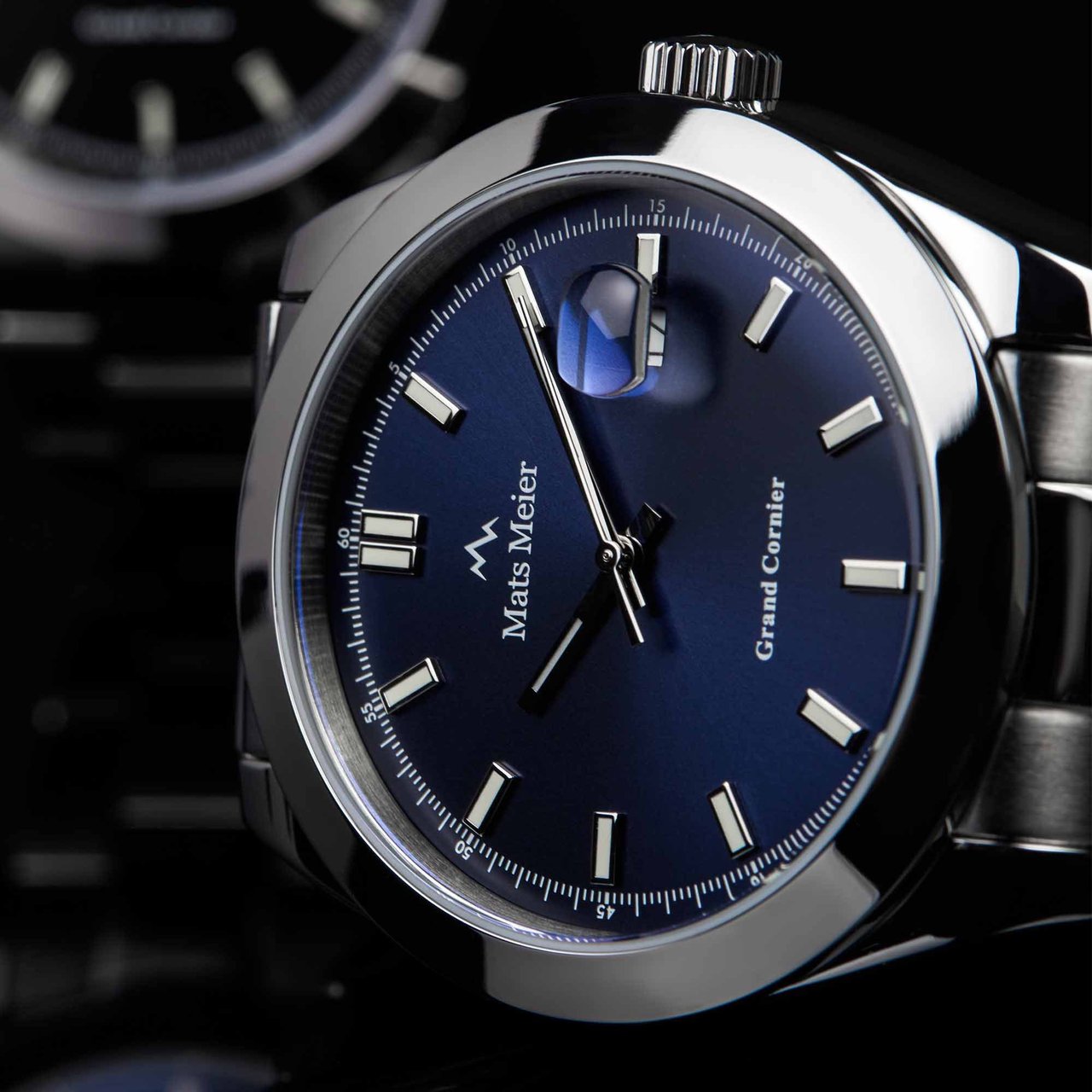 Mats Meier Grand Cornier - Horloge - Marineblauw Divers