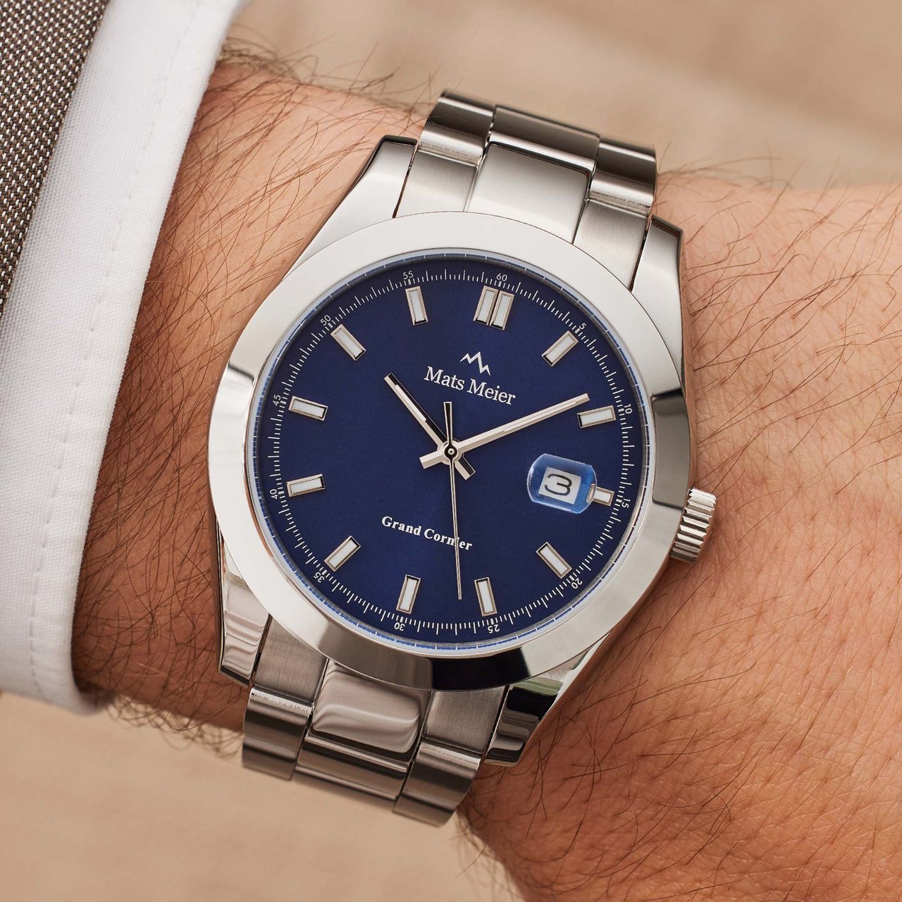 Mats Meier Grand Cornier - Horloge - Marineblauw Divers