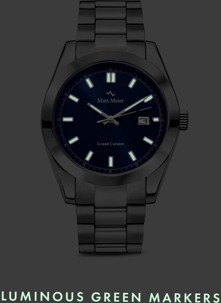 Mats Meier Grand Cornier - Horloge - Marineblauw Divers