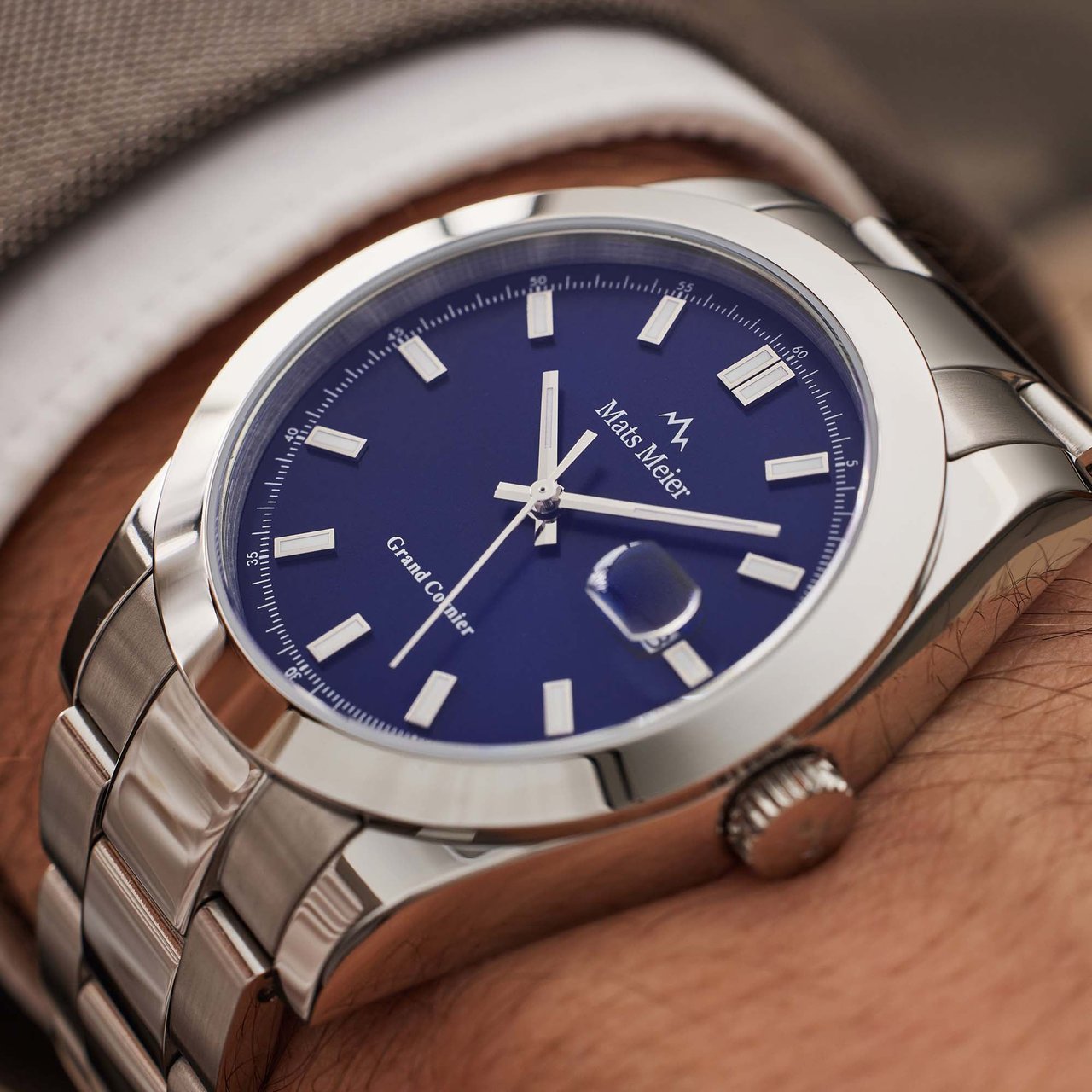 Mats Meier Grand Cornier - Horloge - Marineblauw Divers
