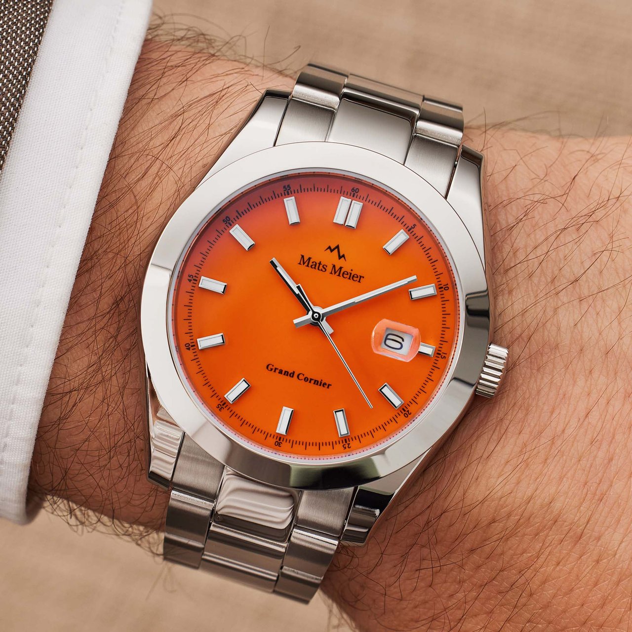 Mats Meier Grand Cornier - Horloge - Zilver Divers
