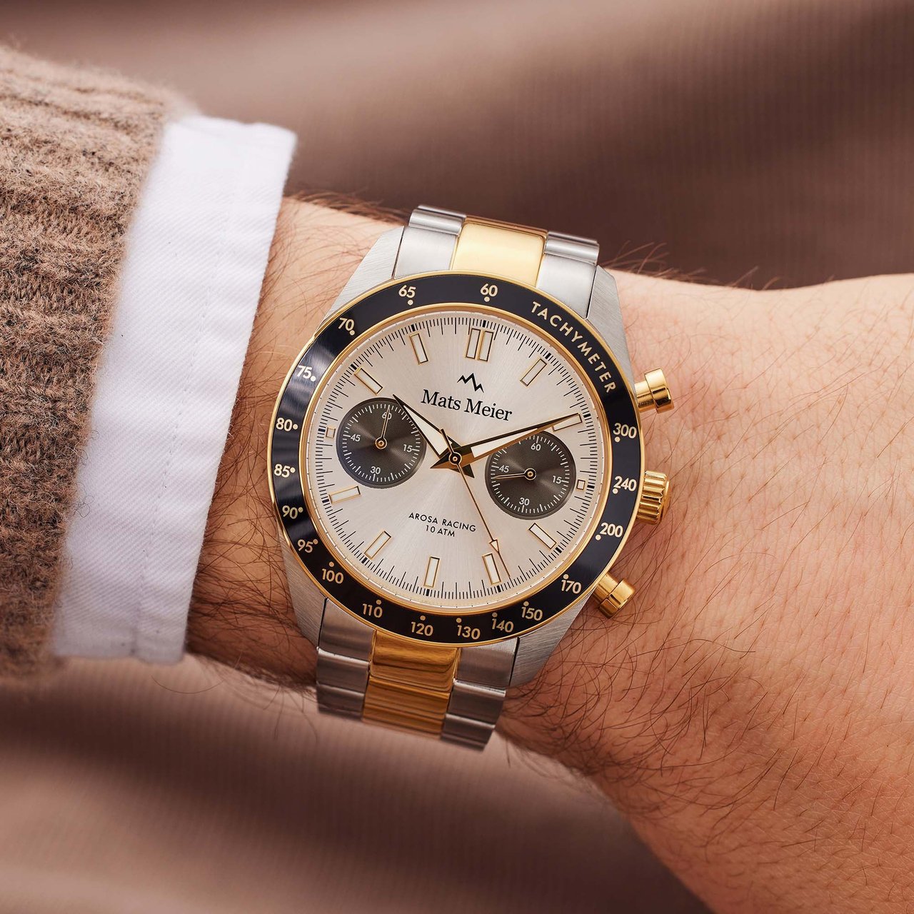 Mats Meier Arosa Racing - Horloge - Wit Zilver