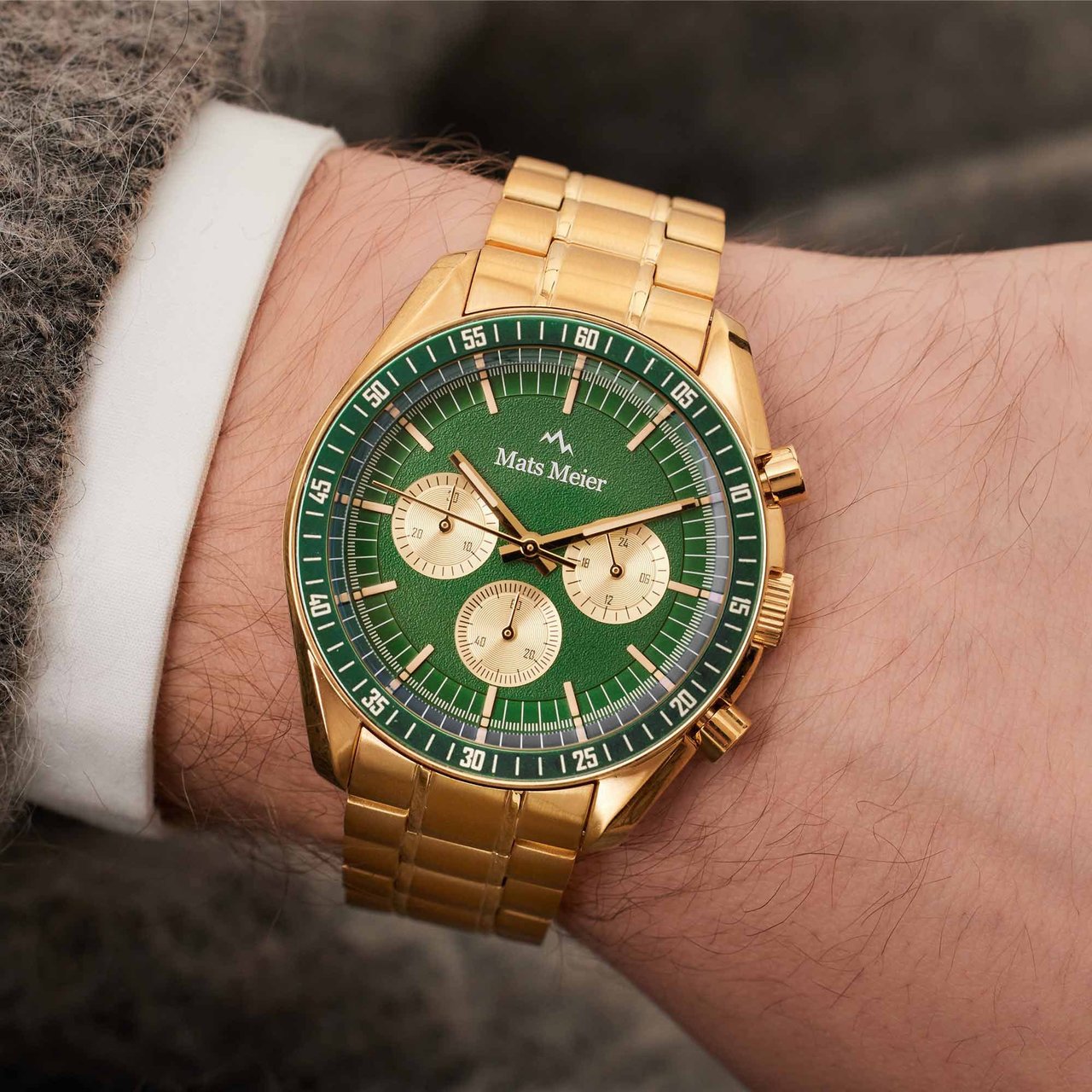 Mats Meier Arosa Racing - Horloge - Groen Goud