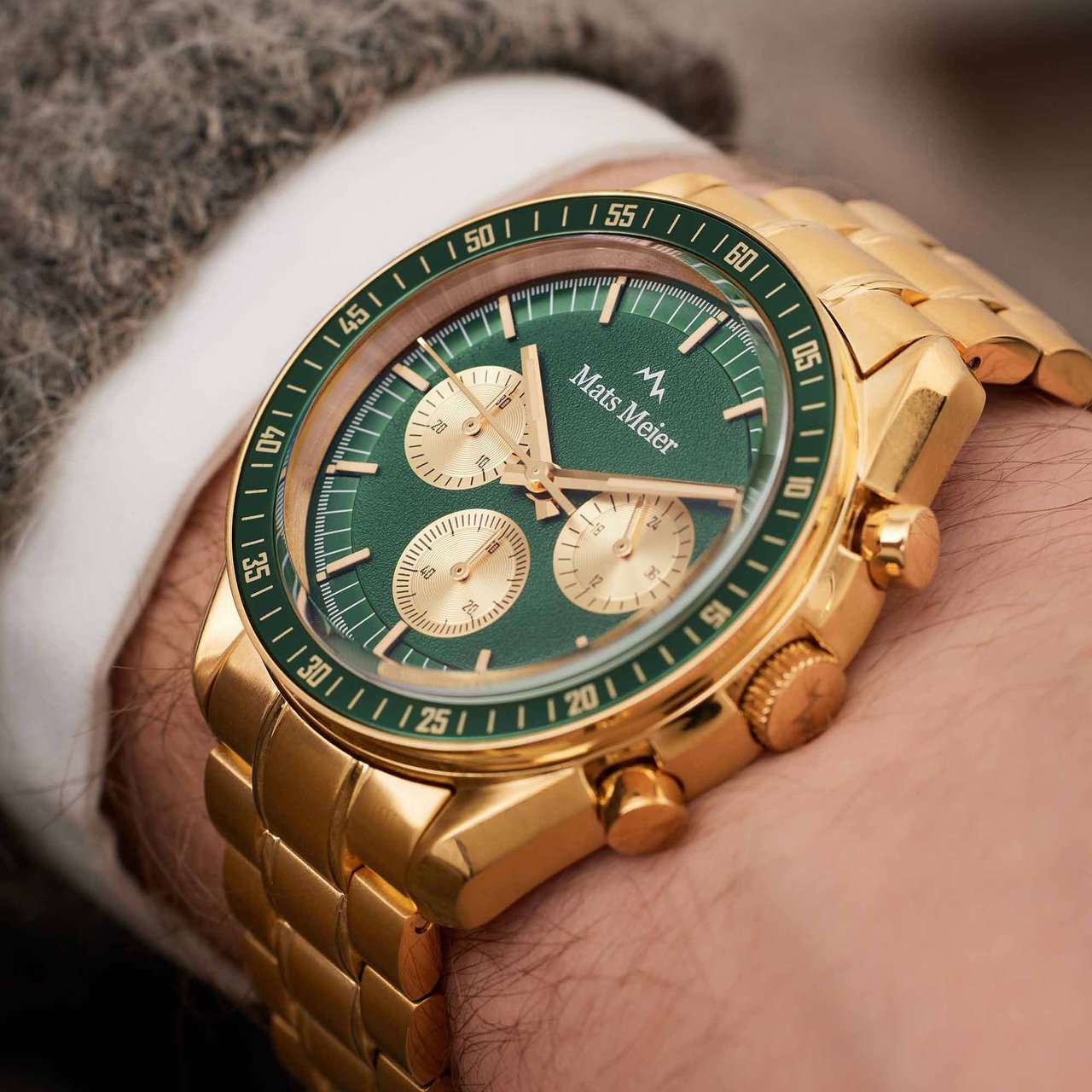 Mats Meier Arosa Racing - Horloge - Groen Goud