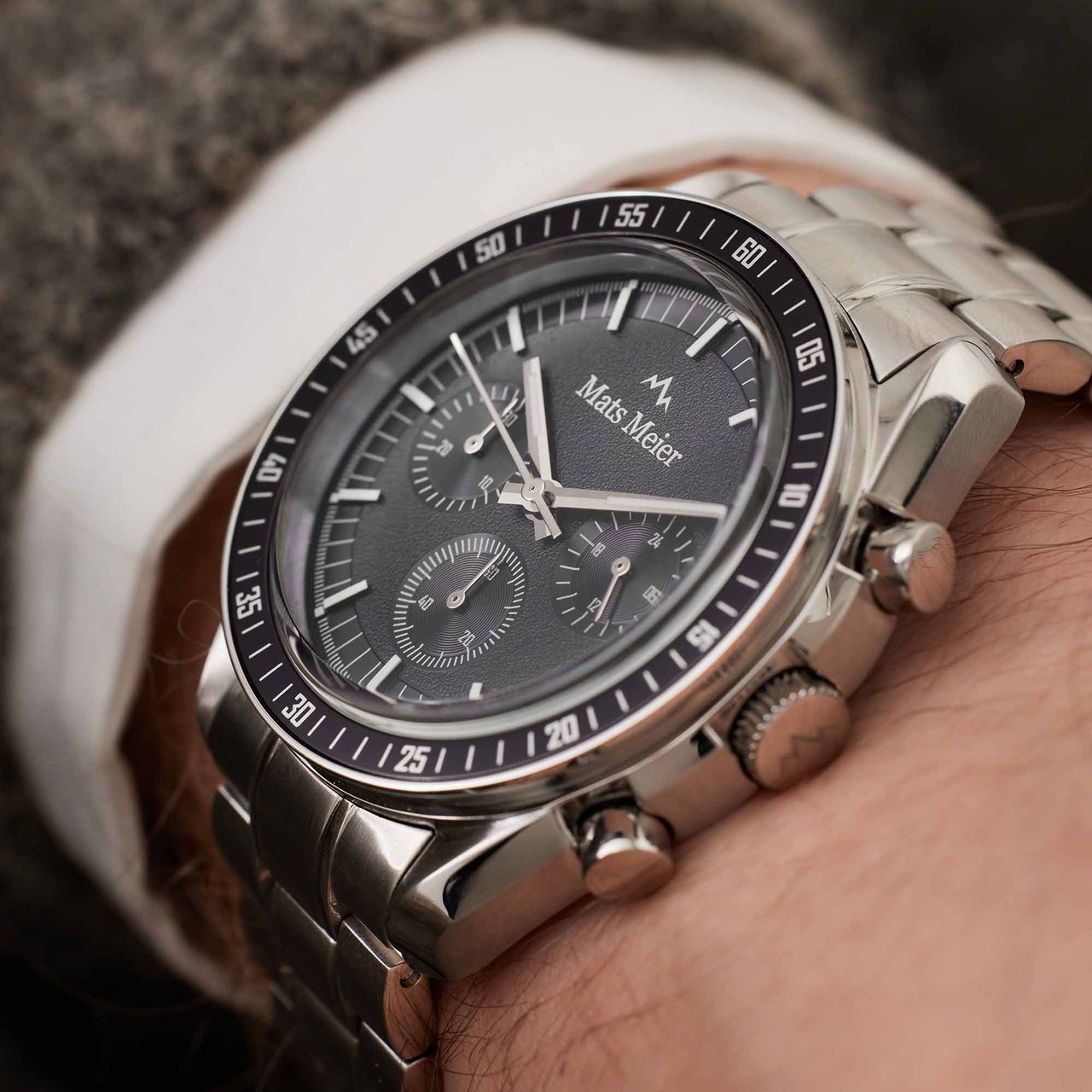 Mats Meier Arosa Racing - Horloge - Grijs Zilver
