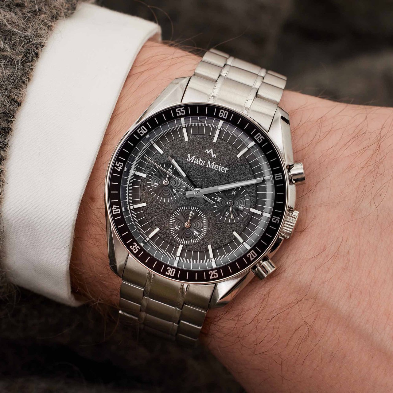 Mats Meier Arosa Racing - Horloge - Grijs Zilver