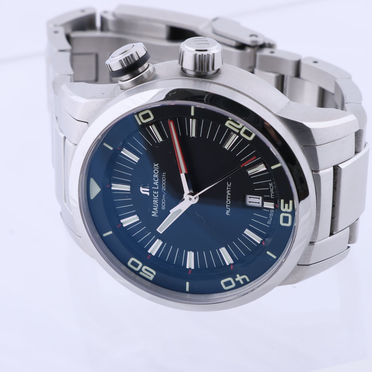 Maurice Lacroix Maurice Lacroix Pontos AU07707 SS AT Black Dial PT6248-SS002L-330 Watch Zwart