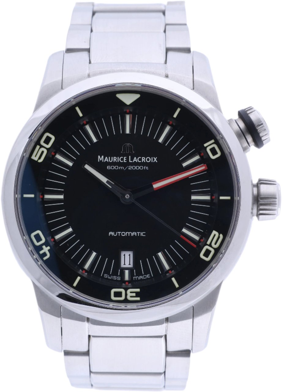 Maurice Lacroix Maurice Lacroix Pontos AU07707 SS AT Black Dial PT6248-SS002L-330 Watch Zwart