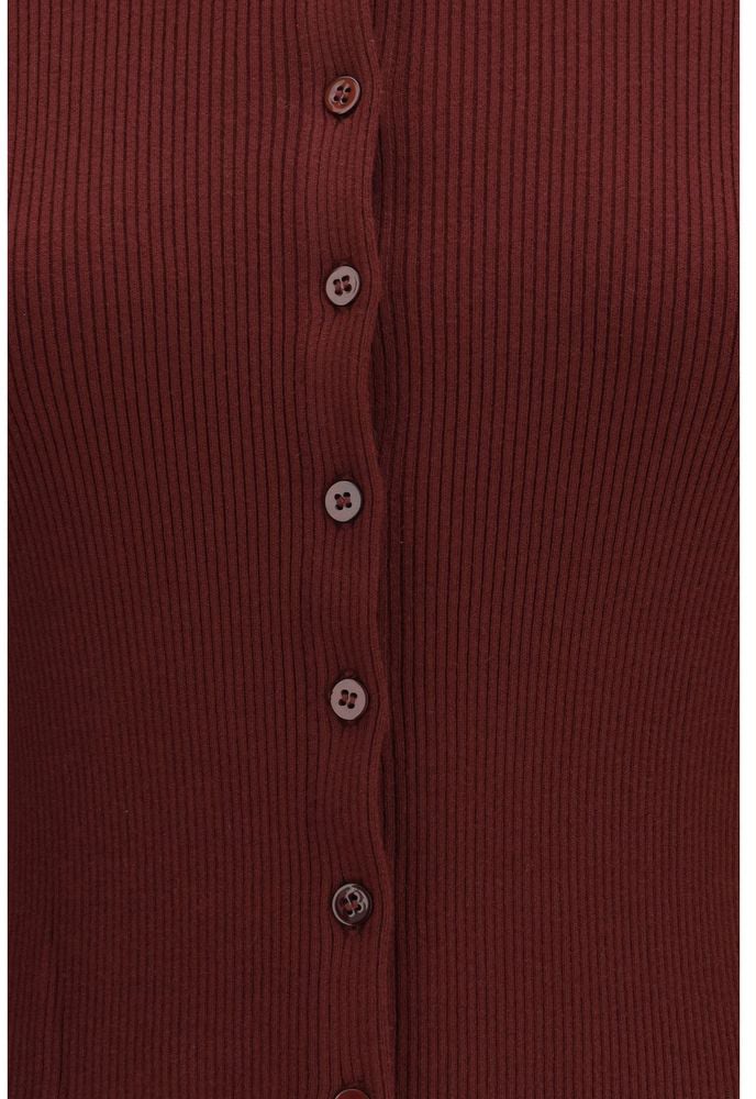 Max Mara Bordeaux Viscose Cardigan Maroon