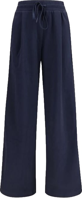 Max Mara Blue Cotton Casual Pants Blauw