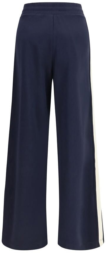 Max Mara Blue Cotton Casual Pants Blauw