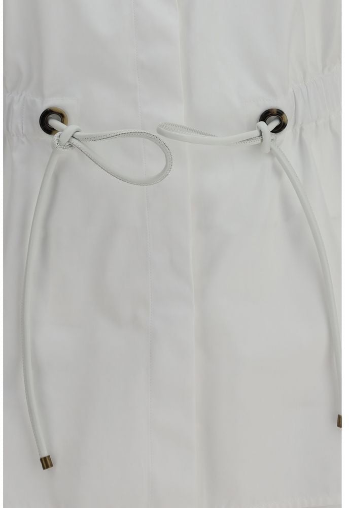 Max Mara White Cotton Dress Shirt Wit
