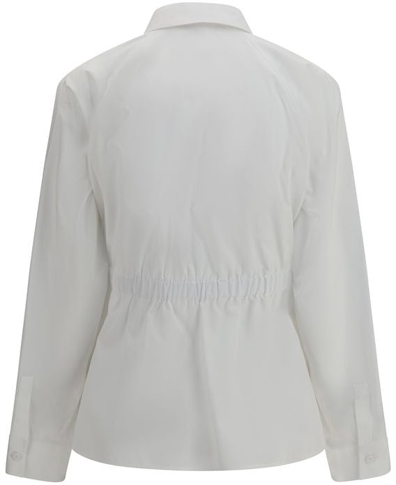Max Mara White Cotton Dress Shirt Wit