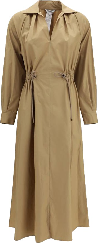 Max Mara Beige Cotton Casual Dress Beige